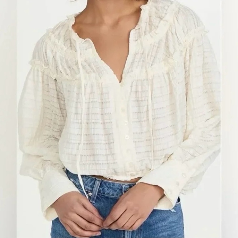 Free People Hailey Ivory Top